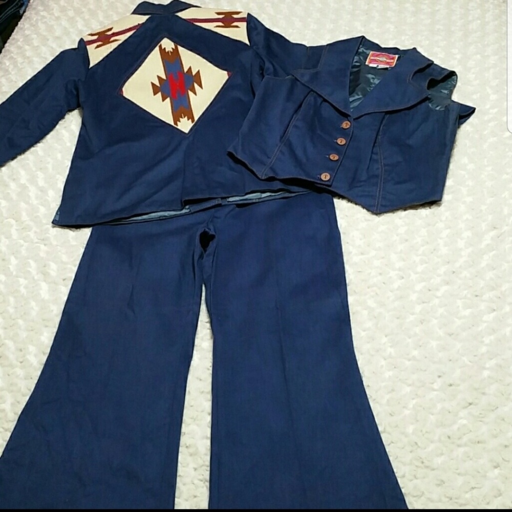 Vintage Ms. Pioneer 3-Piece Suit Boho Festival